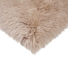 Load image into Gallery viewer, Taupe Natural Sheepskin Seat Chair Cover