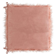 Load image into Gallery viewer, Set of 2 Cozy Mauve Rose Faux Fur Chair Pads