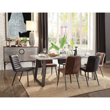 Load image into Gallery viewer, 78&quot; X 40&quot; X 30&quot; Aluminum And Gunmetal Dining Table