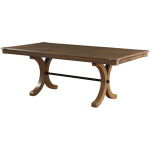 64-88" X 44" X 30" Gray Oak Dining Table