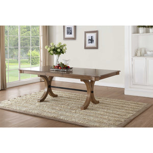 64-88" X 44" X 30" Gray Oak Dining Table