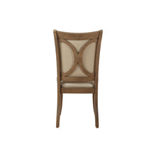 Load image into Gallery viewer, 23&quot; X 19&quot; X 40&quot; 2pc Beige Leatherette And Gray Oak Side Chair