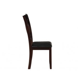 18" X 22" X 41" 2pc Black And Espresso Side Chair