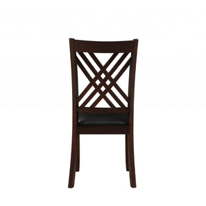 18" X 22" X 41" 2pc Black And Espresso Side Chair