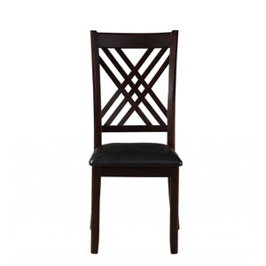 18" X 22" X 41" 2pc Black And Espresso Side Chair