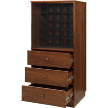 Load image into Gallery viewer, 24&quot; X 20&quot; X 52&quot; Wine Cabinet In Walnut - Mdf