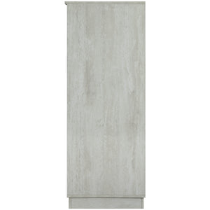 24" X 20" X 52" Wine Cabinet In Antique White - Mdf