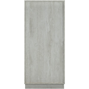 24" X 20" X 52" Antique White Mdf Wine Cabinet