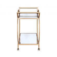 Load image into Gallery viewer, 33&quot; X 19&quot; X 35&quot; Champagne Metal Tube Serving Cart