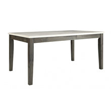 Load image into Gallery viewer, 64&quot; X 38&quot; X 30&quot; White Marble And Gray Oak Dining Table