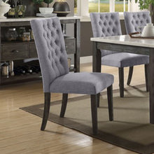 Load image into Gallery viewer, 21&quot; X 25&quot; X 45&quot; 2pc Gray Fabric And Gray Oak Side Chair