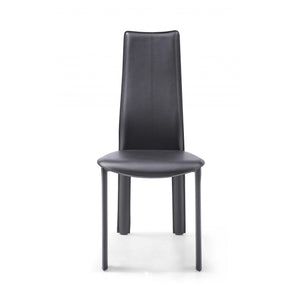 Set of 4 Modern Dining Black Faux Leather Dining Chairs