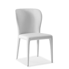 Load image into Gallery viewer, Set of 2 White Faux Leather Dining Chairs