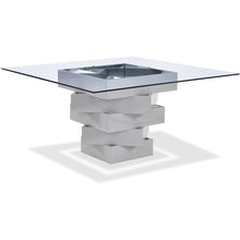 Load image into Gallery viewer, 59&quot; X 59&quot; X 30&quot; Gray Glass Dining Table