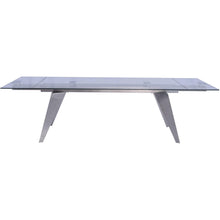 Load image into Gallery viewer, 79 X 40 X 31 Clear Glass Extendable Dining Table