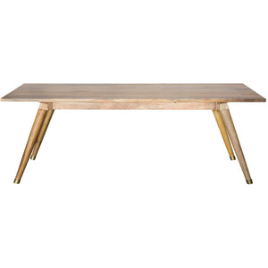 72" Naural Honey Finish Solid Wood Dining Table