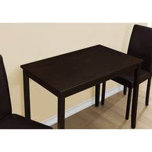 Load image into Gallery viewer, 68&quot; x 75&quot; x 102&quot; Cappuccino Solid Wood Foam Veneer LeatherLook 3pcs Dining Set