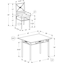 Load image into Gallery viewer, 63&quot; x 76&quot; x 102&quot; Dark Taupe Black Foam Metal 5pcs Dining Set