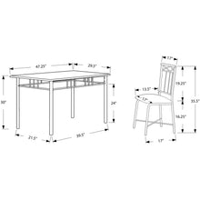 Load image into Gallery viewer, 63.5&quot; x 81.25&quot; x 101&quot; Grey Foam Metal Leather Look 5pcs Dining Set
