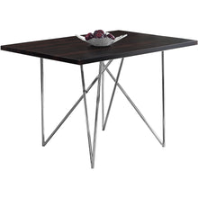 Load image into Gallery viewer, 31.5&quot; x 47.5&quot; x 30&quot; Cappuccino Hollow Core Particle Board Metal Dining Table