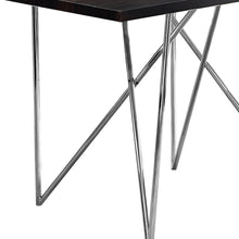 Load image into Gallery viewer, 31.5&quot; x 47.5&quot; x 30&quot; Cappuccino Hollow Core Particle Board Metal Dining Table