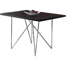 Load image into Gallery viewer, 31.5&quot; x 47.5&quot; x 30&quot; Cappuccino Hollow Core Particle Board Metal Dining Table