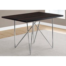 Load image into Gallery viewer, 31.5&quot; x 47.5&quot; x 30&quot; Cappuccino Hollow Core Particle Board Metal Dining Table