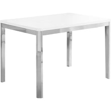 Load image into Gallery viewer, 31.5&quot; x 47.5&quot; x 30&quot; White Particle Board Metal Dining Table