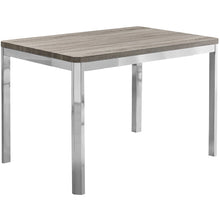 Load image into Gallery viewer, 31.5&quot; x 47.5&quot; x 30&quot; Dark Taupe Hollow Core Particle Board Metal Dining Table