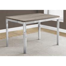 Load image into Gallery viewer, 31.5&quot; x 47.5&quot; x 30&quot; Dark Taupe Hollow Core Particle Board Metal Dining Table