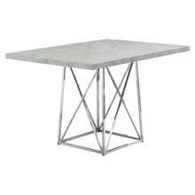 Load image into Gallery viewer, 36&quot; x 48&quot; x 31&quot; Grey Particle Board and Chrome Metal Dining Table