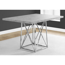 Load image into Gallery viewer, 36&quot; x 48&quot; x 31&quot; Grey Particle Board and Chrome Metal Dining Table