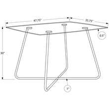 Load image into Gallery viewer, 30&quot; Chrome Metal and Clear Tempered Glass Dining Table