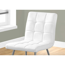 Load image into Gallery viewer, 47&quot; x 37&quot; x 63&quot; White Foam Metal Polyurethane Leather Look Dining Chairs 2pcs