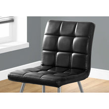 Load image into Gallery viewer, 47&quot; x 37&quot; x 63&quot; Black Foam Metal Polyurethane Leather Look Dining Chairs 2pcs