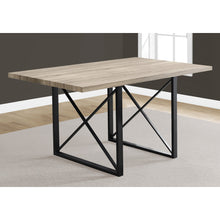 Load image into Gallery viewer, 36&quot; x 60&quot; x 30&quot; Dark Taupe Black HollowCore Particle Board Metal Dining Table