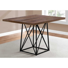 Load image into Gallery viewer, 36&quot; x 48&quot; 31&quot; BrownwithBlack Reclaimed Wood Particle Board and Metal Dining Table