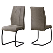 Load image into Gallery viewer, 40.5&quot; x 34.5&quot; x 77.5&quot; Taupe Black Foam Metal Polyester Dining Chairs 2pcs