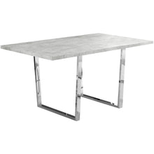 Load image into Gallery viewer, 35.5&quot; x 59&quot; x 30.25&quot; Grey Particle Board Metal Dining Table
