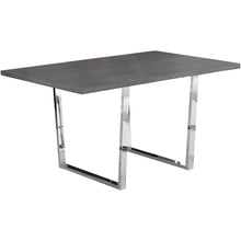 Load image into Gallery viewer, 35.5&quot; x 59&quot; x 30.25&quot; Grey Particle Board Metal Dining Table
