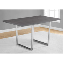 Load image into Gallery viewer, 35.5&quot; x 59&quot; x 30.25&quot; Grey Particle Board Metal Dining Table