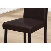 Load image into Gallery viewer, 44.5&quot; x 35.5&quot; x 72&quot; Cappuccino Foam Solid Wood Leather Look Dining Chairs 2pcs