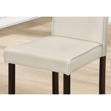 Load image into Gallery viewer, 44.5&quot; x 35.5&quot; x 72&quot; Ivory Foam Solid Wood Leather Look Dining Chairs 2pcs