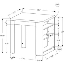 Load image into Gallery viewer, 30&quot; White Particle Board Hollow Core and MDF Counter Height Dining Table
