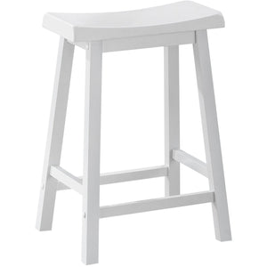 27.5" x 35" x 48" White Solid Wood Mdf Barstool