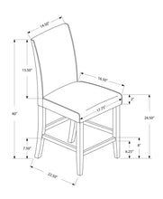 Load image into Gallery viewer, 45&quot; x 35.5&quot; x 80&quot; Brown Leather Look Counter height 2pcs Dining Chair