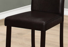 Load image into Gallery viewer, 45&quot; x 35.5&quot; x 80&quot; Brown Leather Look Counter height 2pcs Dining Chair