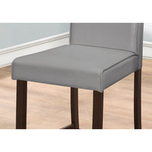 Load image into Gallery viewer, Set of Two Grey Faux Leather Counter Height Dining Chairs