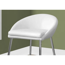 Load image into Gallery viewer, 41&quot; x 41&quot; x 59.5&quot; White Foam Metal LeatherLook Barstool 2pcs