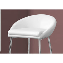 Load image into Gallery viewer, 41&quot; x 41&quot; x 71.5&quot; White Foam Metal Leather Look Barstool set of 2